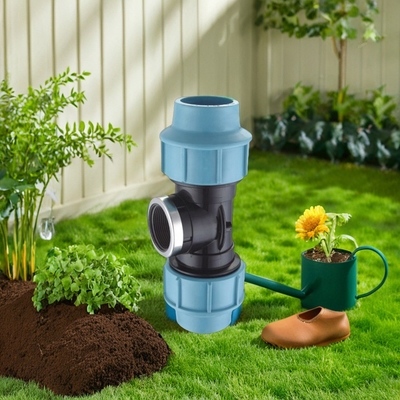 20-110MM PN16 Espanha Tipo PP Compressão Tee Drip Fitting Forjado com Conexão de Flange