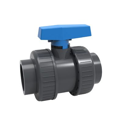 qualidade  PP Ball PVC Double Union Ball Valve for 1 Inch Pipe 1.0MPA Pressure and EPDM O-ring fábrica