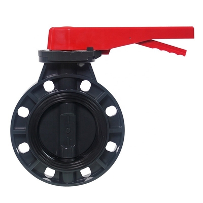 ABS Handle UPVC Wafer Type Butterfly Valve para aplicações OEM e industriais
