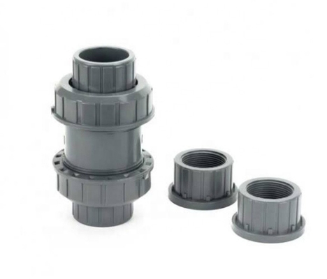Válvulas de pé de bola de 110 mm de PP para bombeamento de plástico branco cinzento