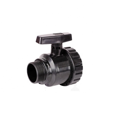 Fabricação de válvulas de esferas de PVC preto 50 mm Mulher Mulher Serviço de moldagem 1,0 MPA Pressão