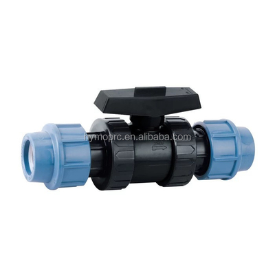 32 mm Cores azuis Acessórios e válvulas de compressão de PP para irrigação Cores brancas cinzentas