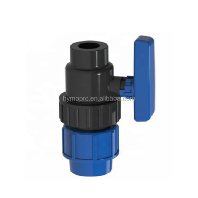 32 mm Cores azuis Acessórios e válvulas de compressão de PP para irrigação Cores brancas cinzentas