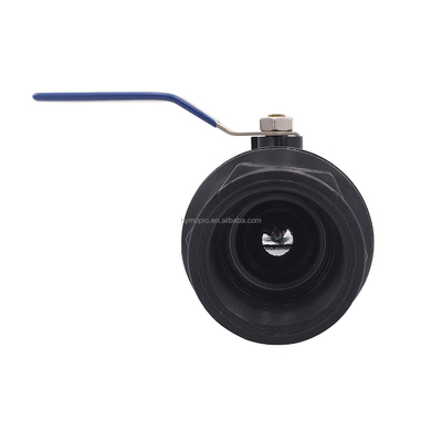 Personalize a válvula de bola de plástico de PVC de cor preta de 1,5 polegadas com serviço e material OEM