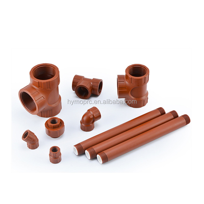 Instalações de encanamento PPH Instalações de tubos com comprimento STANDARD e tipo de fio NPT BSP BSPT
