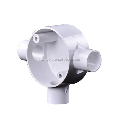 Caixas de junção de PVC elétricas de plástico de cor branca OEM com tipo de fio NPT BSP BSPT