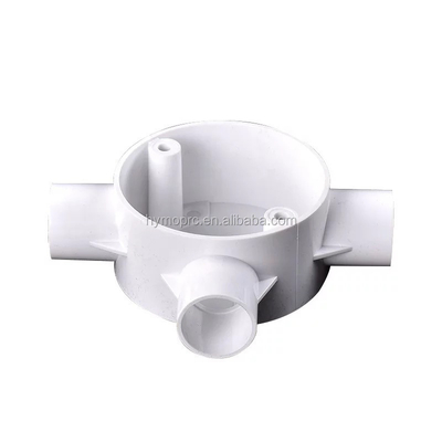 Caixas de junção de PVC elétricas de plástico de cor branca OEM com tipo de fio NPT BSP BSPT