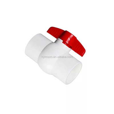 Válvula de esfera octogonal de comprimento padrão de PVC com tomada 1/2 e válvulas de plástico ANSI