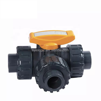 Fabricação de encanamento de plástico 2 polegadas 3 Way PVC válvula de esfera com pressão do extremo da tomada 1.0MPA