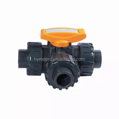 Fabricação de encanamento de plástico 2 polegadas 3 Way PVC válvula de esfera com pressão do extremo da tomada 1.0MPA