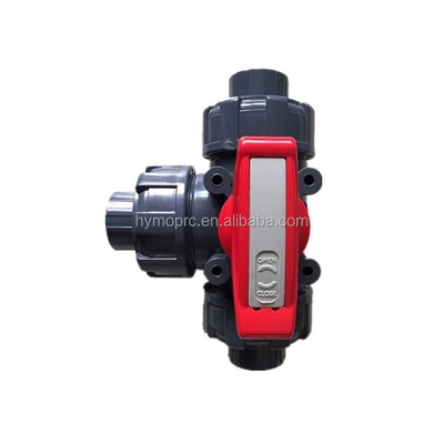 OEM ODM 2 Inch Pool 3 Way Ball Valve com serviço de processamento de moldagem em cinza branco