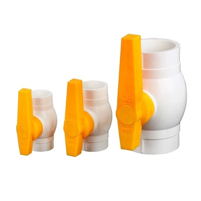 1 válvula de esfera de PVC com alça suportada por OEM STANDARD comprimento ASTM/DIN/ASNZ/JIS Standard