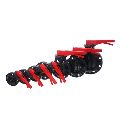 Valva de borboleta de PVC UPVC laminada para manuseio de água ABS
