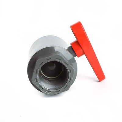 2 polegadas de tamanho UPVC válvula de bola com ABS manuseio White Grey Socket / Conexão de fio