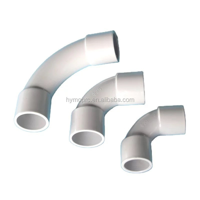 20 mm 25 mm PVC Elétrico L Fittings de dobra em cor branca com espessura padrão