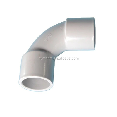 20 mm 25 mm PVC Elétrico L Fittings de dobra em cor branca com espessura padrão