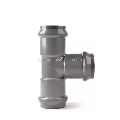Fittings e conectores de tubos de PVC OEM fabricados de acordo com a norma DIN com juntas de borracha