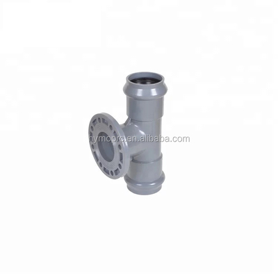 Fittings e conectores de tubos de PVC OEM fabricados de acordo com a norma DIN com juntas de borracha