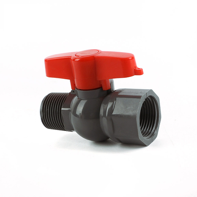 Válvula de esfera redonda compacta fabricada com esfera de PP e alça ABS