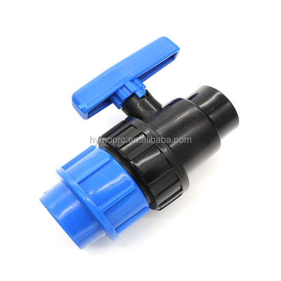 PP 1/2&quot;-4&quot; Sistema de irrigação de cor azul Agricultura Fabricação válvula de compressão de esferas