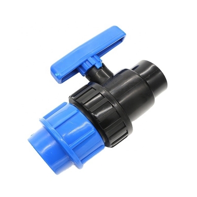 Fabricação de válvulas de plástico Válvula de compressão de 32 mm azul PP de longa duração para irrigação