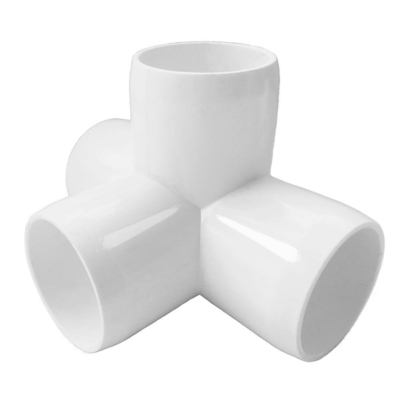 Fitação de tubos de ligação de cotovelo de 4 vias ASTM PVC para tubos de PVC SCH40 Espessura 1/2&quot;-12&quot;