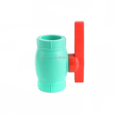 Valva de esferas PPR de 40 mm em branco/verde com ligação de tomada/filamento fabricada