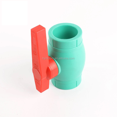 Valva de esferas PPR de 40 mm em branco/verde com ligação de tomada/filamento fabricada