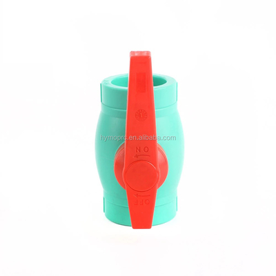 Valva de esferas PPR de 40 mm em branco/verde com ligação de tomada/filamento fabricada