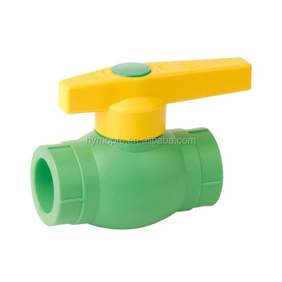 Valva de esferas PPR de 40 mm em branco/verde com ligação de tomada/filamento fabricada