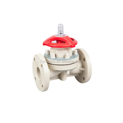 PPH ASTM DIN padrão 4 polegadas sanitário de encanamento tanque de fundo válvula solenoide diafragma CPVC