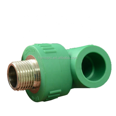 Brass Insert Plumbing de plástico PPR Tubos Fittings Cotovelo para distribuição de água 20mm-400mm