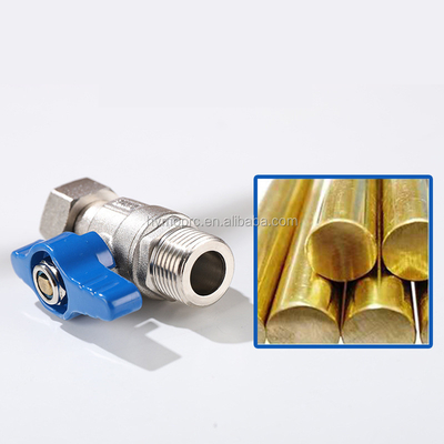 ASTM/DIN Standard Mini Ball Valve PEX Nickel Plated para tubos de gás de cobre
