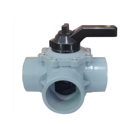 OEM válvula de plástico de três vias para piscina 11/2 PVC Branco Cinza Cor
