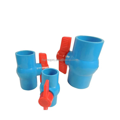 ANSI Planeamento de plástico com espessura padrão 1 &quot;ANSI PVC válvula de esfera azul 1/2 tomada