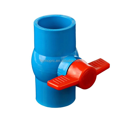 ANSI Planeamento de plástico com espessura padrão 1 &quot;ANSI PVC válvula de esfera azul 1/2 tomada