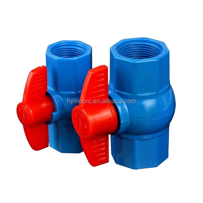 ANSI Planeamento de plástico com espessura padrão 1 &quot;ANSI PVC válvula de esfera azul 1/2 tomada