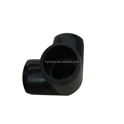 PVC preto 3-Way Cotovelo para 1/2 &quot;a 1&quot; Acessórios de tubos personalizáveis OEM ODM