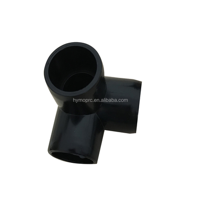 PVC preto 3-Way Cotovelo para 1/2 &quot;a 1&quot; Acessórios de tubos personalizáveis OEM ODM