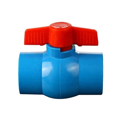 ANSI Planeamento de plástico com espessura padrão 1 &quot;ANSI PVC válvula de esfera azul 1/2 tomada