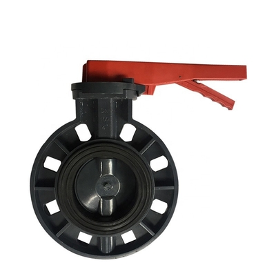 Média de água de 2 a 12&quot; PVC Tipo de válvula de borboleta para estrutura de esferas hidráulicas Manual