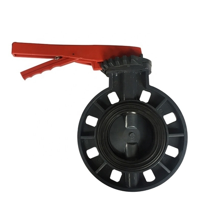 Média de água de 2 a 12&quot; PVC Tipo de válvula de borboleta para estrutura de esferas hidráulicas Manual