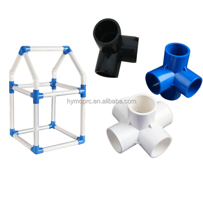 Instalações de tubos de plástico OEM Cotovelo 3 Way Corner para kits e móveis DIY