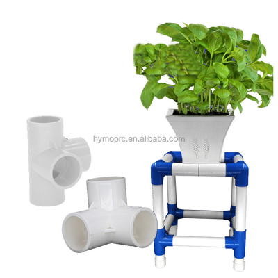 Instalações de tubos de plástico OEM Cotovelo 3 Way Corner para kits e móveis DIY