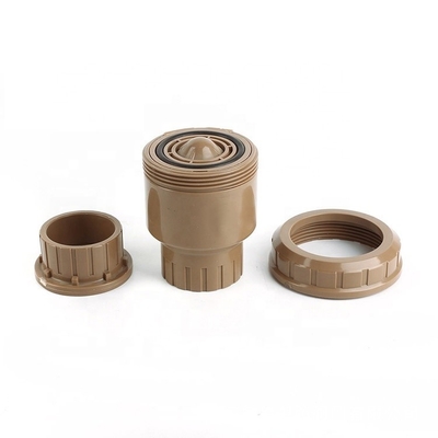 Válvula de plástico de 1 polegada de cor marrom Vertical PVC válvula de verificação de bola com pressão 1,0MPA