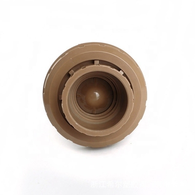 Válvula de plástico de 1 polegada de cor marrom Vertical PVC válvula de verificação de bola com pressão 1,0MPA