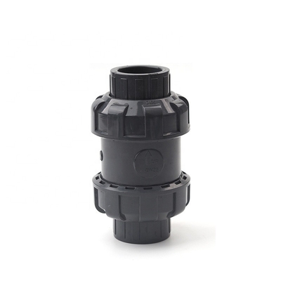 Válvula de plástico de 1 polegada de cor marrom Vertical PVC válvula de verificação de bola com pressão 1,0MPA