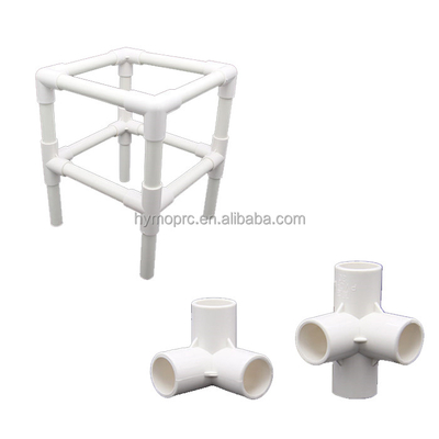 Instalações de tubos de plástico OEM Cotovelo 3 Way Corner para kits e móveis DIY