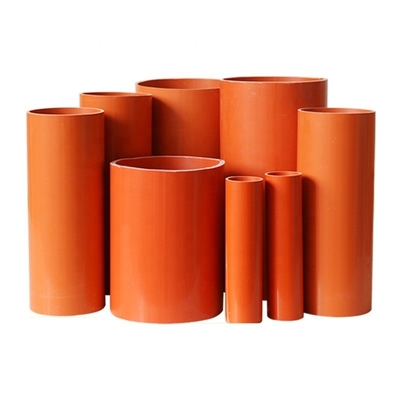 Tubo CPVC de cor laranja para proteção de cabos Espessura 2,8M Serviço de processamento Moldagem