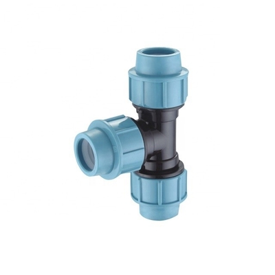 Acessórios para tubos de água de plástico, tubos de HDPE PN10 PP, acessórios de compressão e inserção de latão